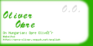 oliver opre business card